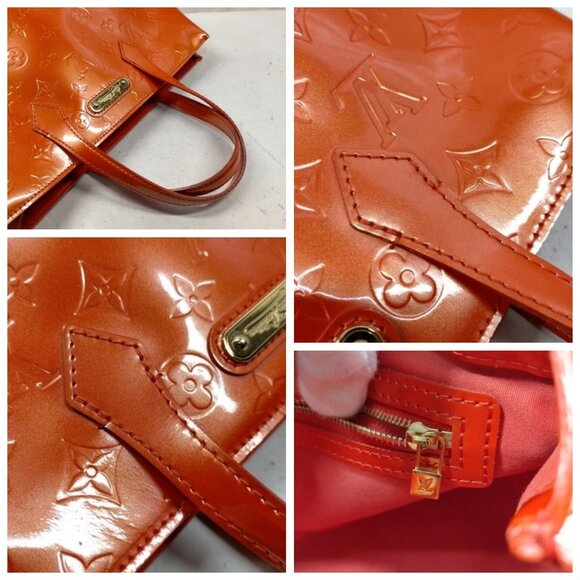 Louis Vuitton LV Hand Bag Wilshire PM Red Vernis 600-052225 - Picture 7 of 14